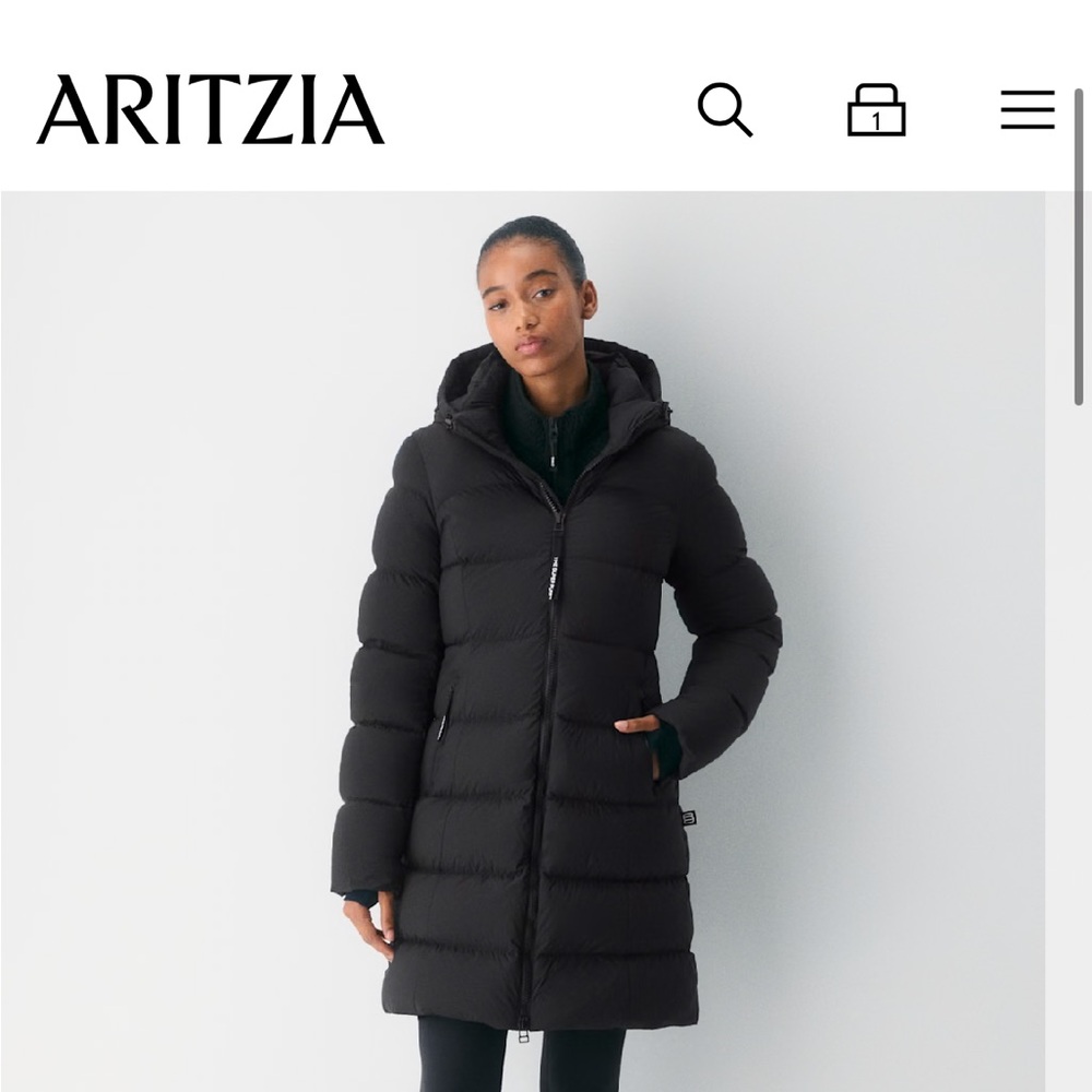 Aritzia Black Puffer Coat